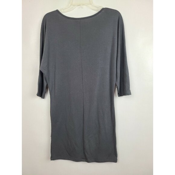 VTG Y2K Eyeshadow Womens Tunic Top Small Gray Sequined Dolman Sleeve Stretch - Picture 4 of 7